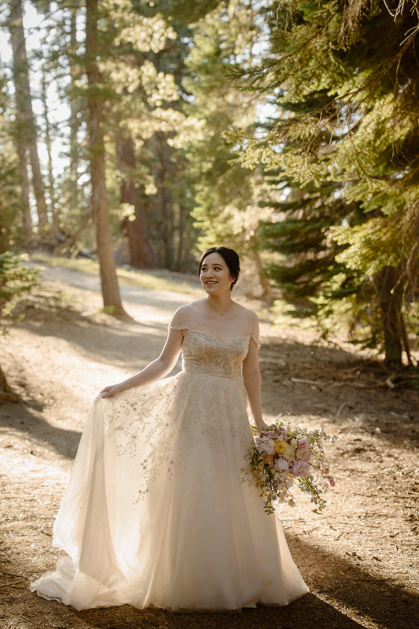 wedding image in the forest