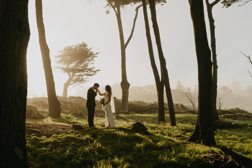 Amidst Morning Fog weeding photo