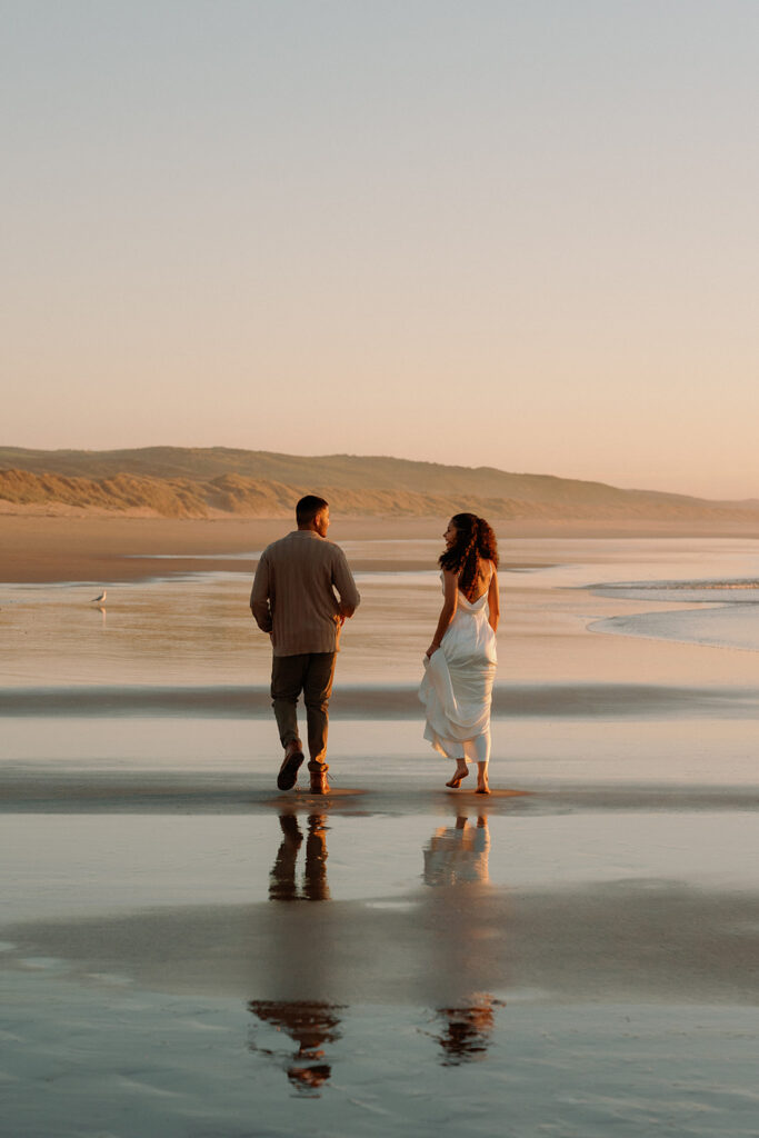 Bride and groom during their Point Reyes wedding