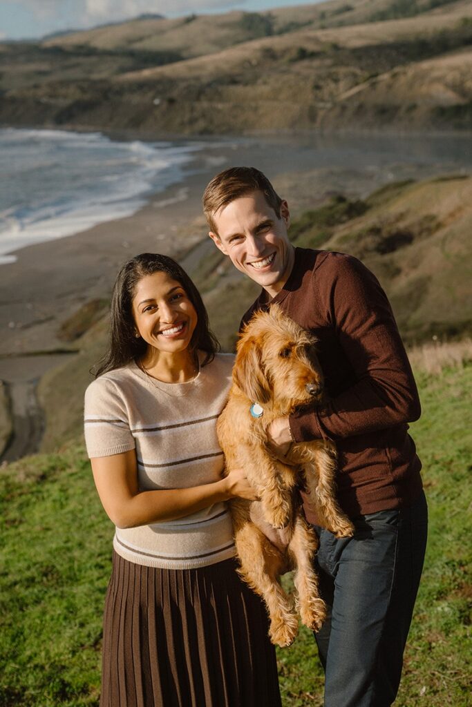 Couple portraits with ocean views on the Sonoma Coast
