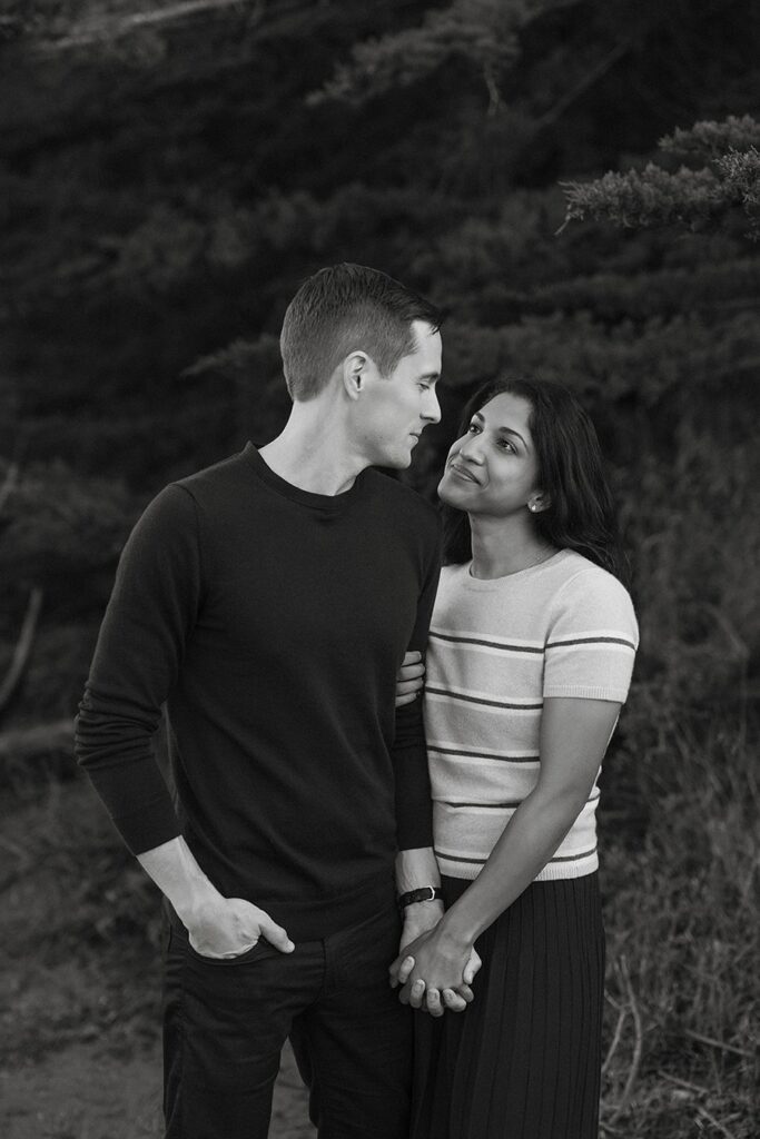 Romantic beach session photographed on the Sonoma Coast