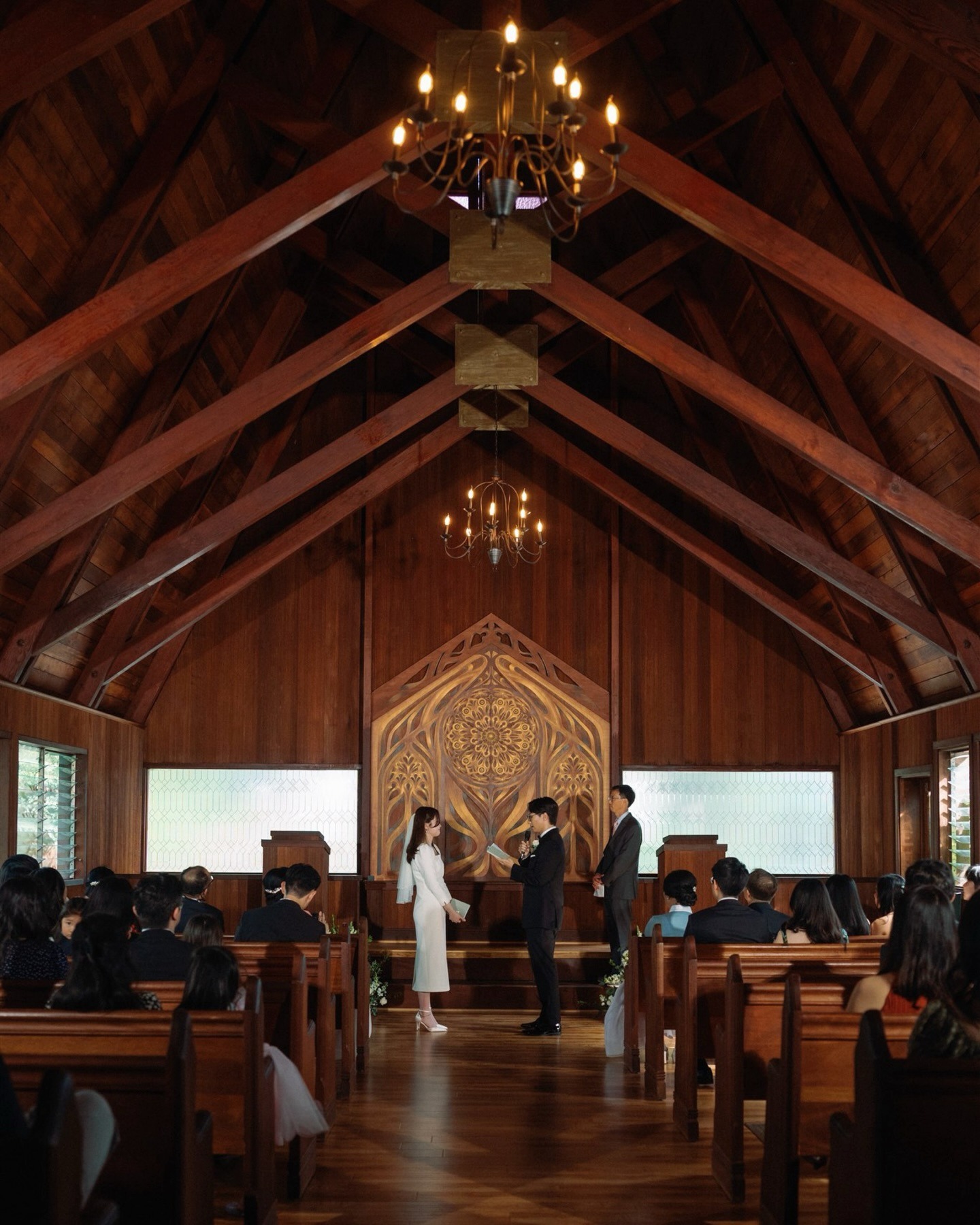 Ceremony inside one of the most elegant intimate wedding venues San Francisco couples choose for a meaningful celebration with close family and friends.