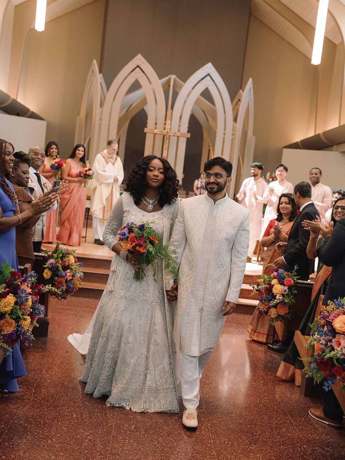 Wedding ceremony in Seattle with a Cameroonian and Indian couple
